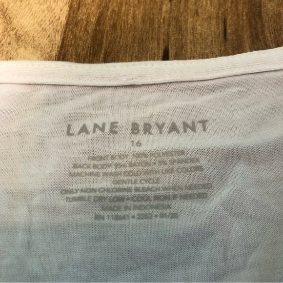 NWT Lane Bryant Sheer Stretch White Tank Top Shirt Womens Size 16 - Picture 5 of 7